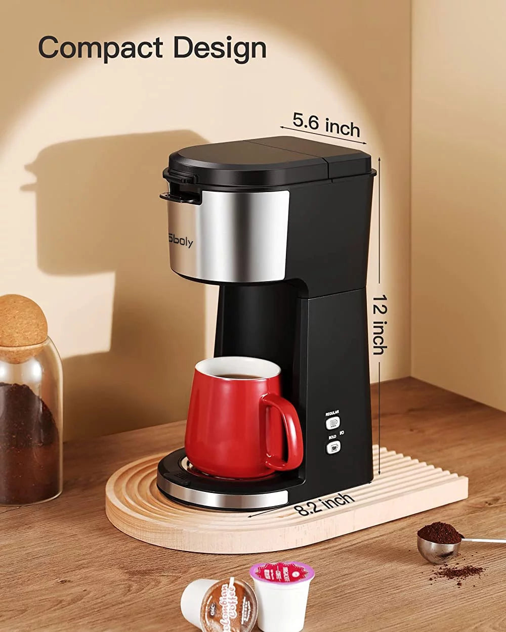Single Serve Coffee Maker, Classic Black T9287