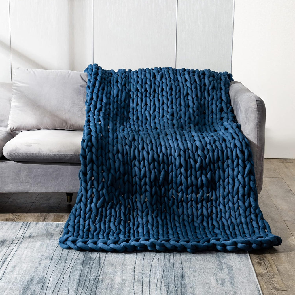 Chunky Knit Chenille Throw Blanket 50 x 60 Q87677