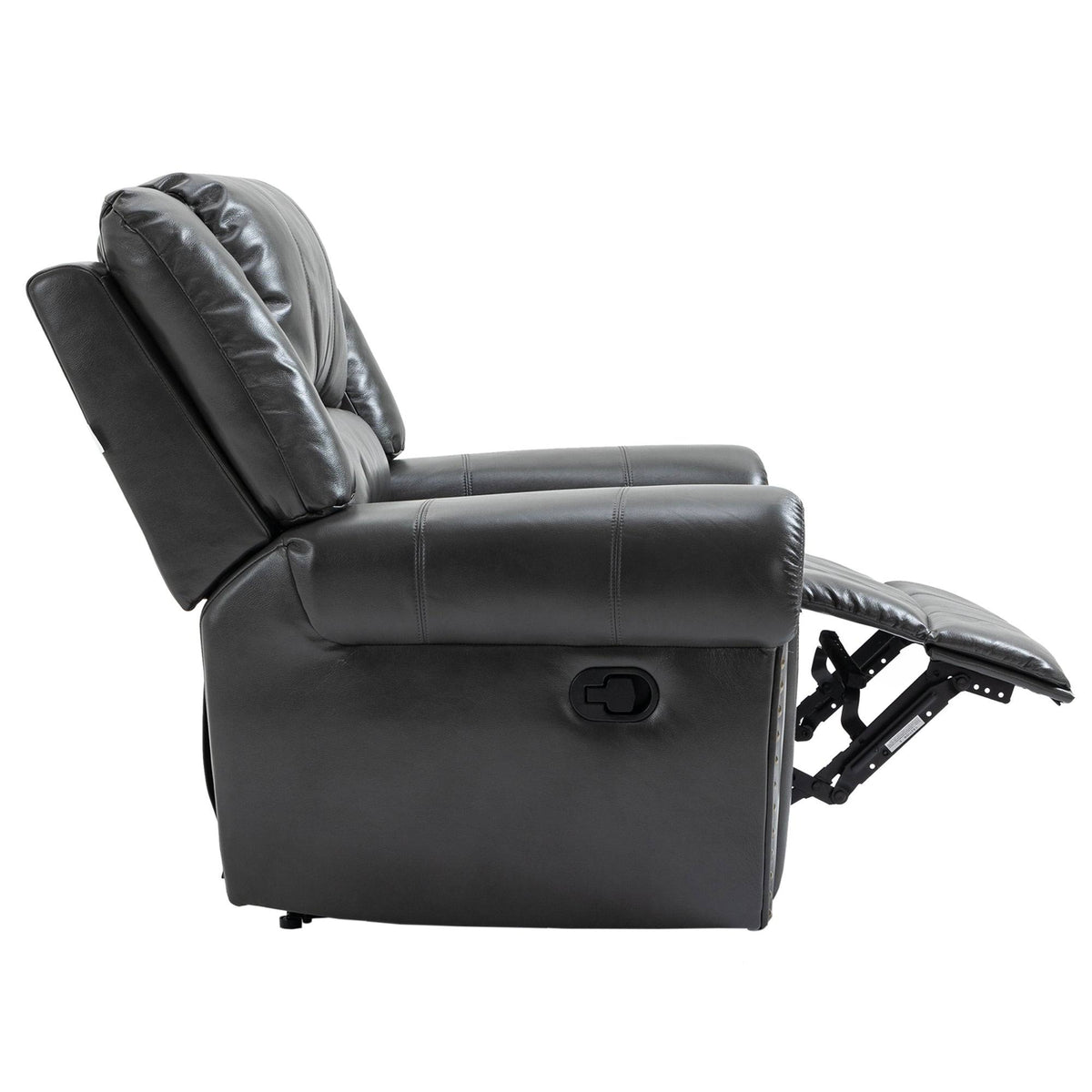 Black Microfiber Manual Standard Recliner N130483
