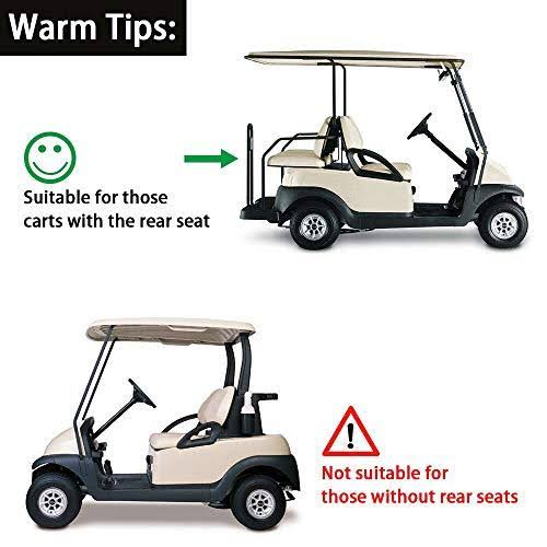 Black Golf Cart Rear Seat Kit with Cup Holder C495018