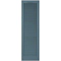 14-1/2 in. x 58 in. Vinyl Louvered Shutters Pair Wedgewood Blue N519