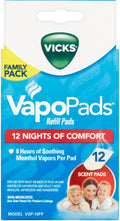 12 ea Vicks Vapo Pad Scent Pads C977
