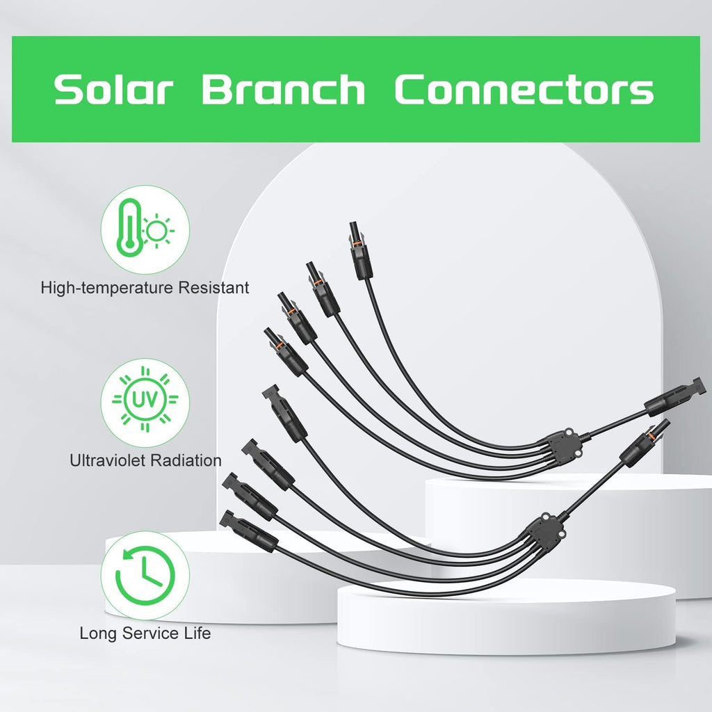Solar Connectors 30A Y-Branch Cable Parallel Adaptor Pair Pack of 2 O28333
