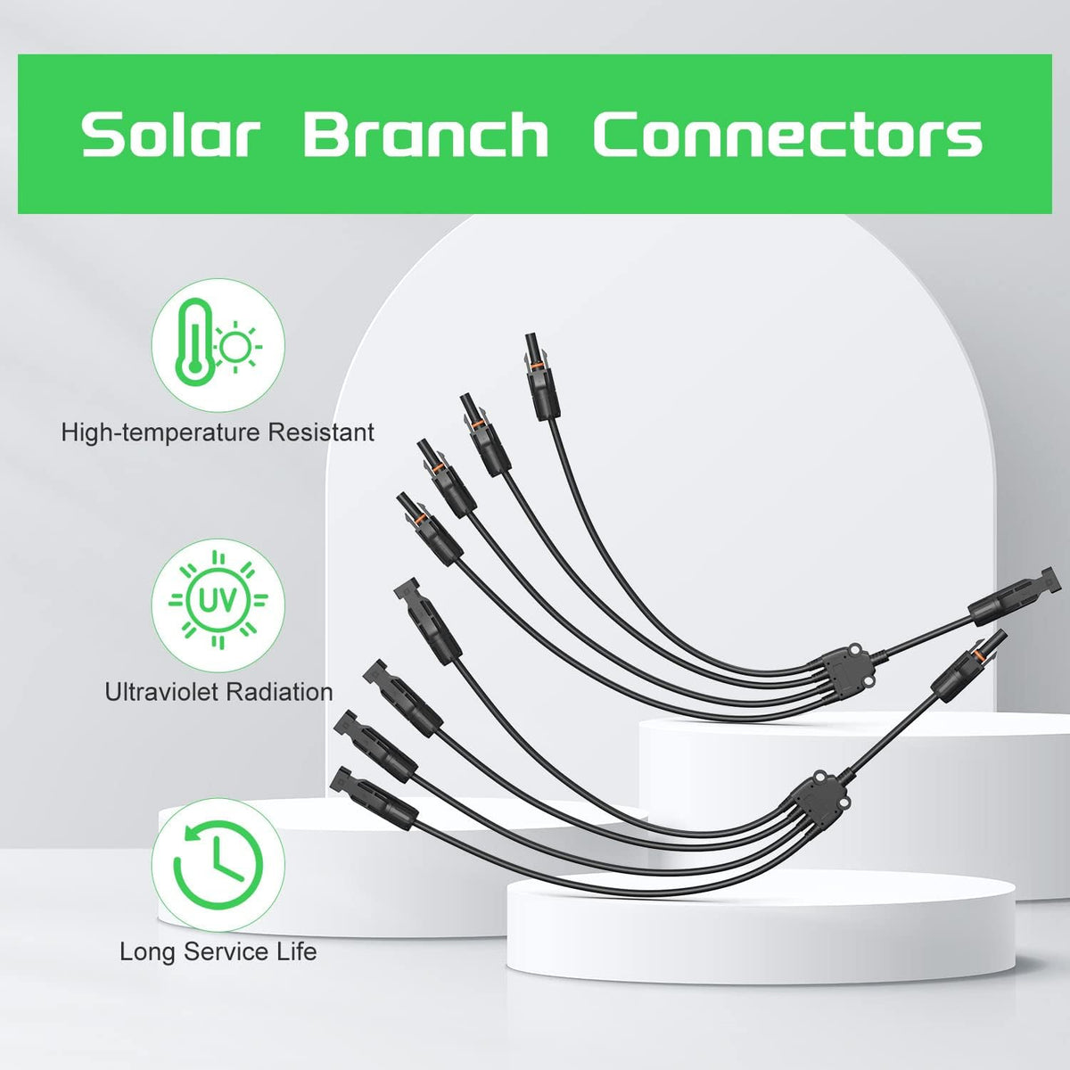 Solar Connectors 30A Y-Branch Cable Parallel Adaptor Pair Pack of 2 O28333