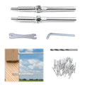 10Pair 3/16 T316 Cable Railing Kit Threaded Stud Hardware M71603