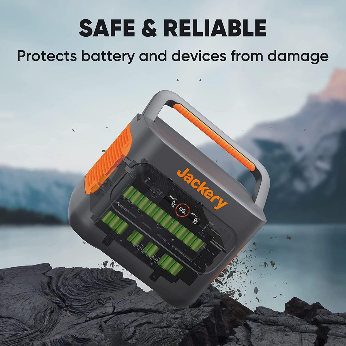 2160Wh Portable Power Station with 3x120V AC Outlets X937616