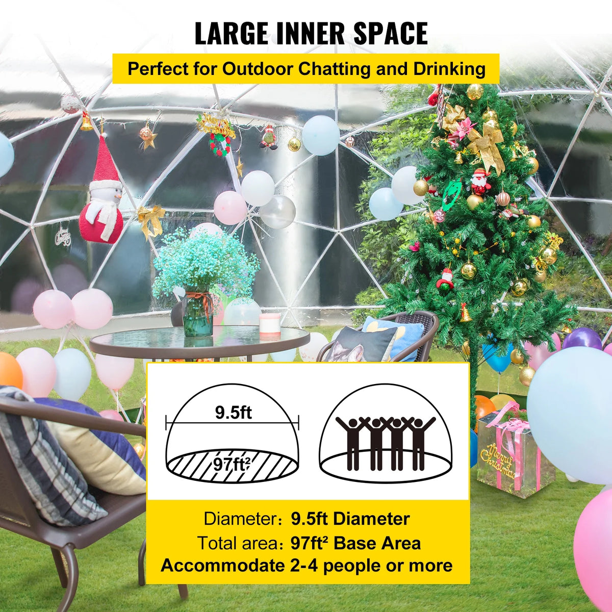 Dome Igloo Bubble Tent with PVC Cover and Mesh Cover T504