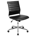 Black Mid-Back Armless Swivel Office Chair G1144