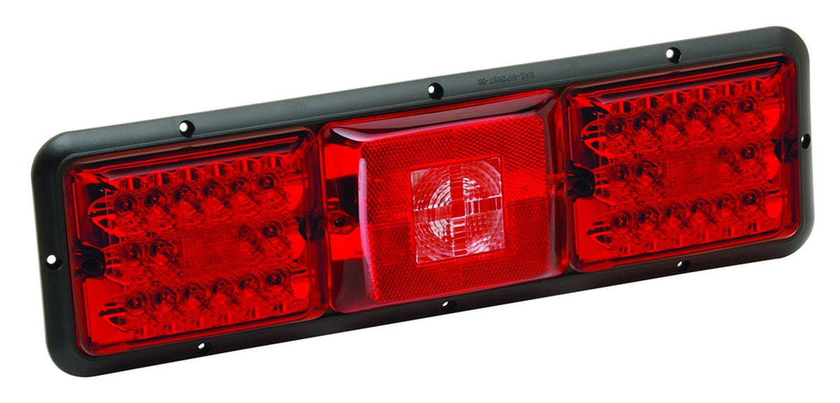 Red LED Taillight with Black Base A527