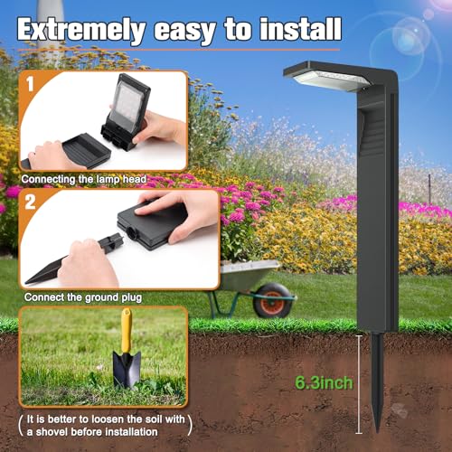 Solar Pathway Lights 4pack, Warm White and Cool White Light G61759