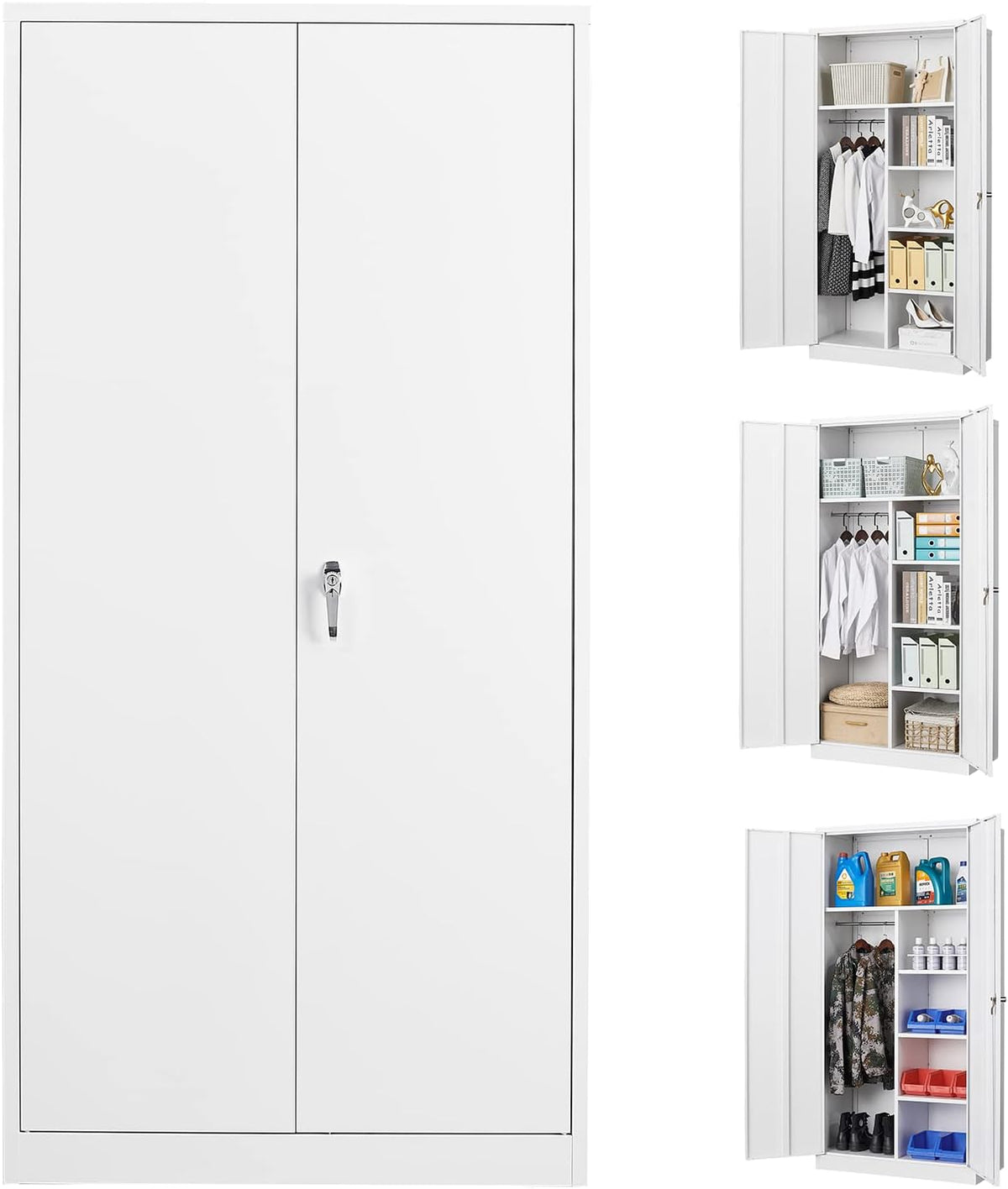 Black Tall Steel Locker Storage Cabinet X100370