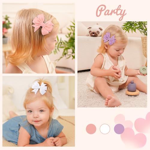 Velvet Hair Bows, 20PCS 3" Alligator Clips S61877