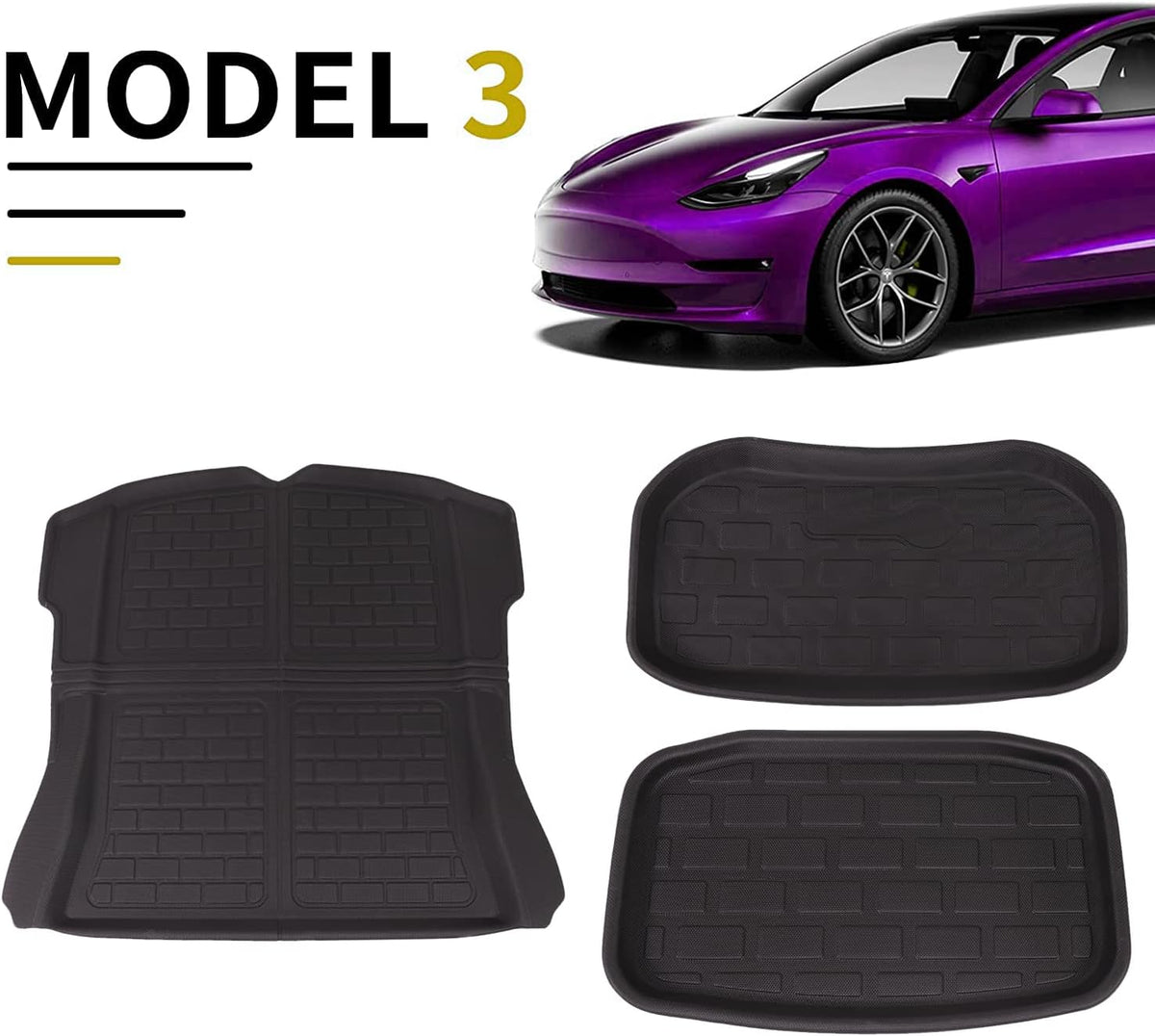 All-Weather Floor Mats for Tesla Model 3 Z4217