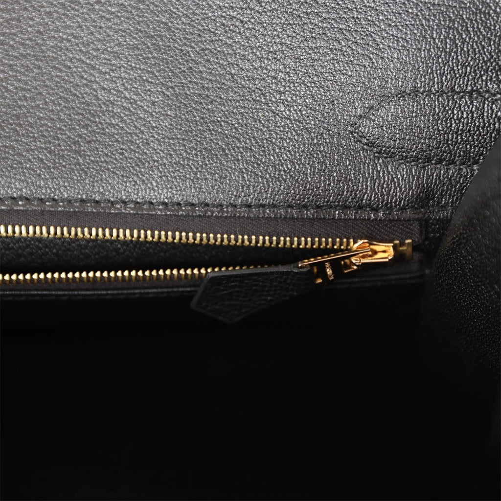 Black Leather Handbag J5644