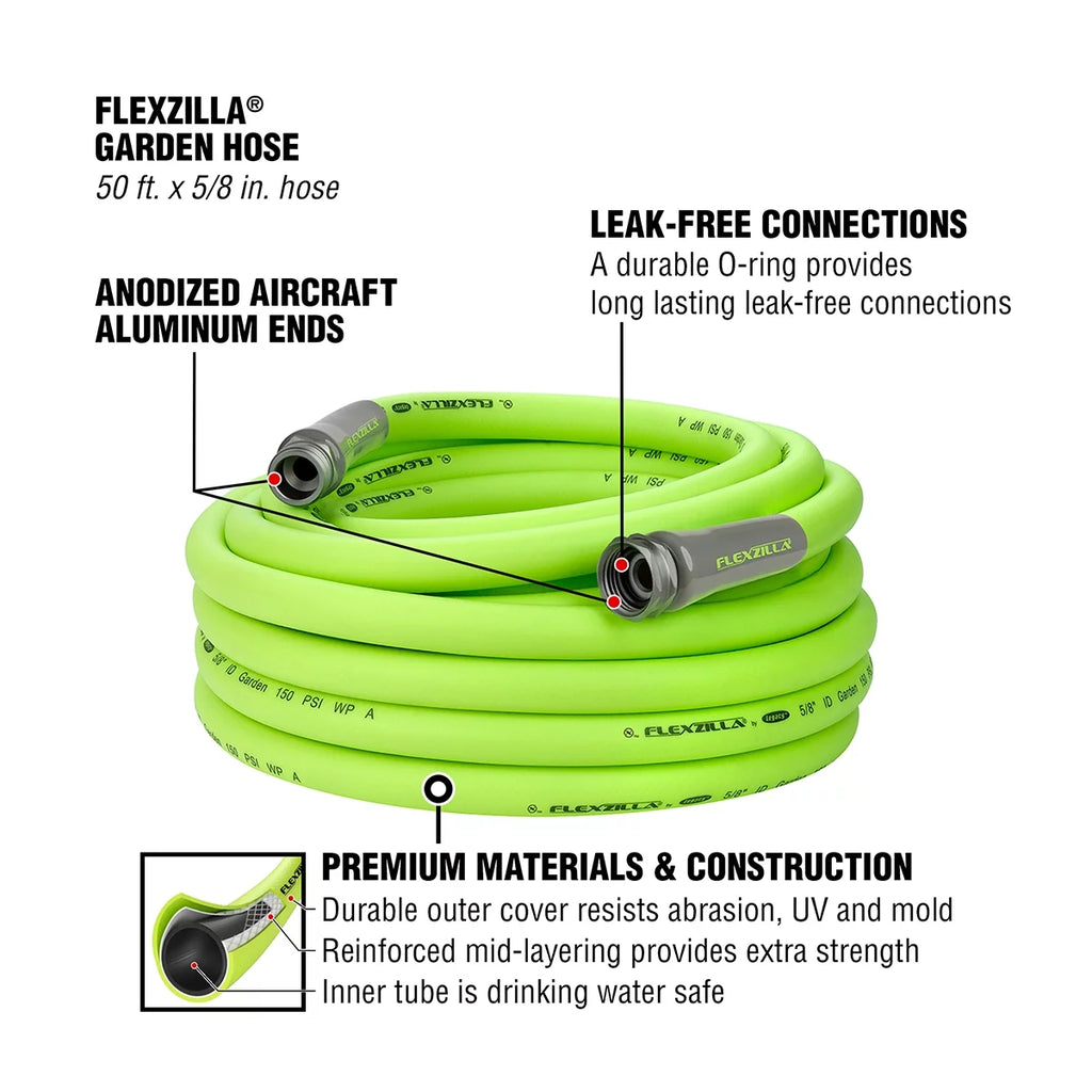 Flexible Hybrid Polymer Garden Hose 5/8" x 50' P8983