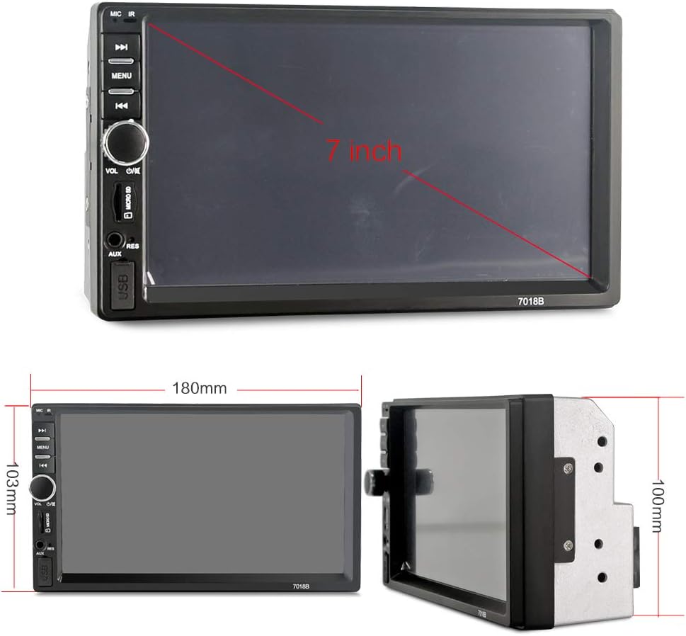 Double Din Car Stereo with Bluetooth & Rear-View Camera V9757