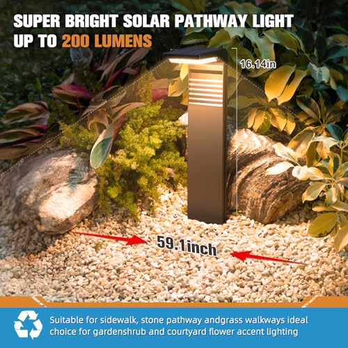 Solar Pathway Lights 4pack, Warm White and Cool White Light G61759