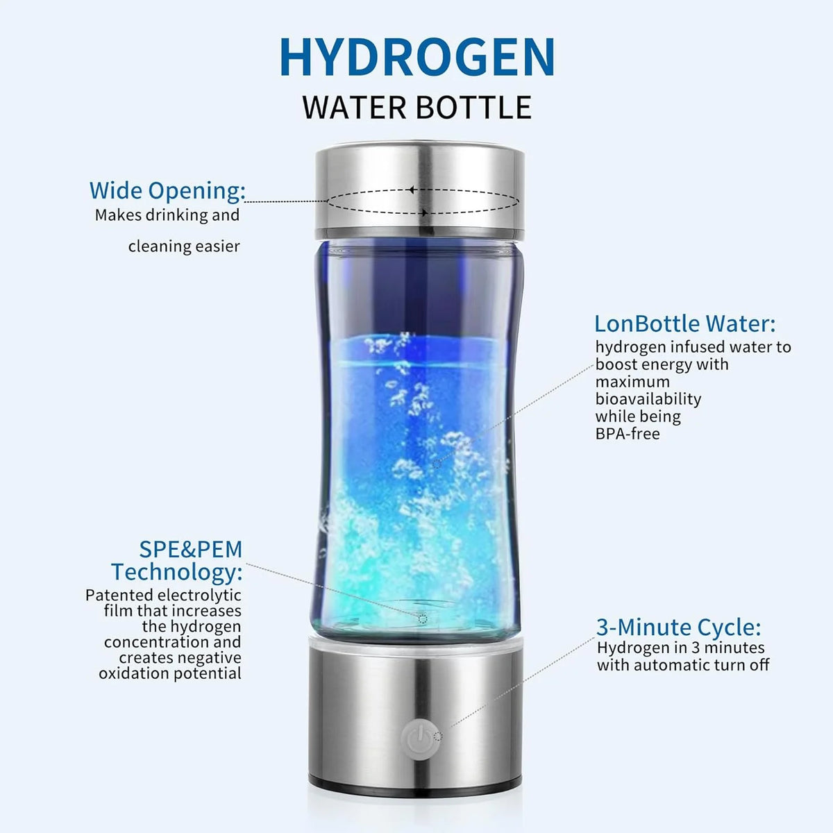 Portable Rechargeable Water Ionizer D9564