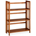 3 Shelf Folding Stackable Bookcase Chestnut R6854