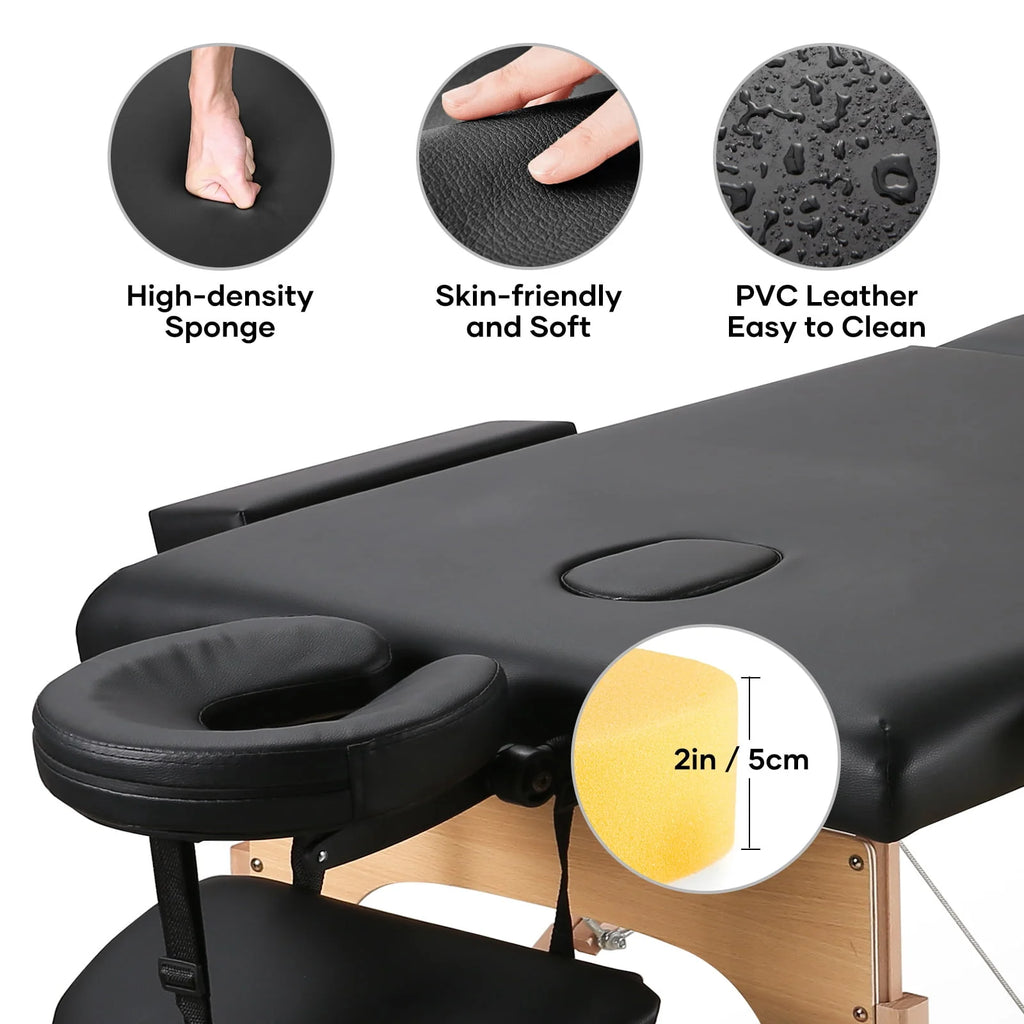 Portable 3 Folding Wood Massage Table L272