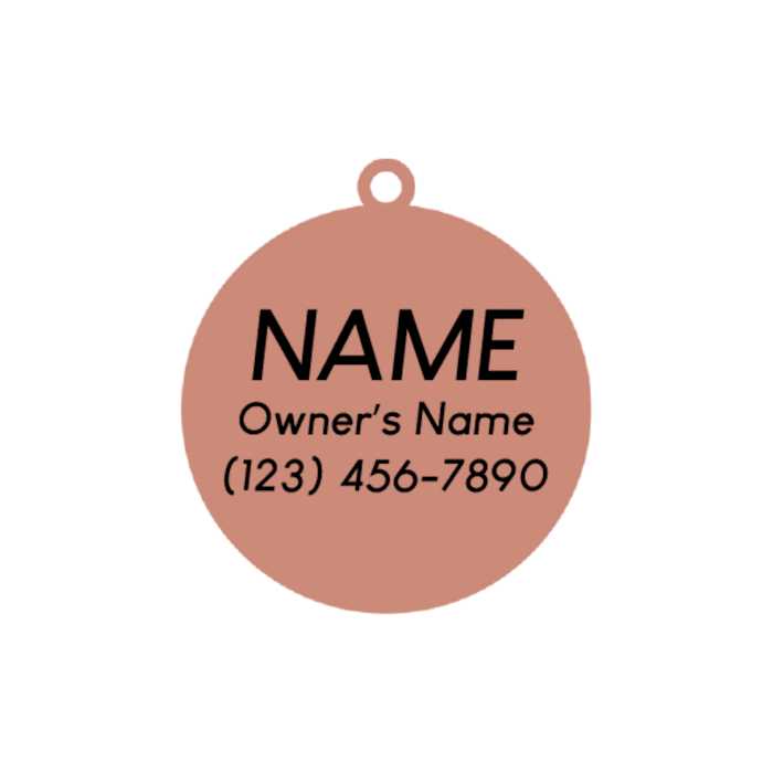 Rose Gold Pet ID Tag F92327