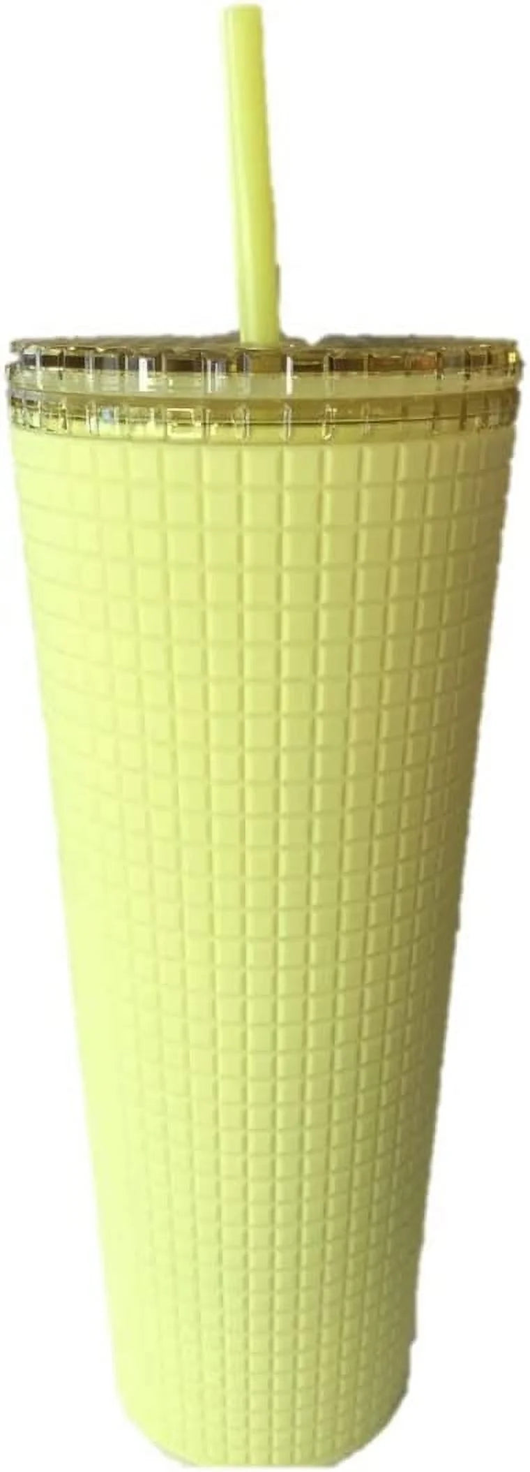 Yellow Grid Green Meadow Tumbler 24oz R63602