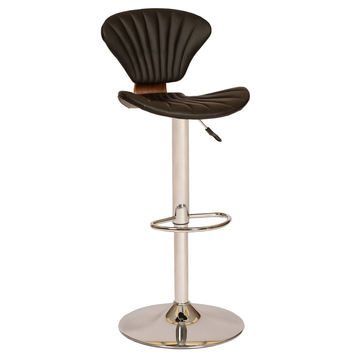 Black and Chrome Swivel Barstool M98771