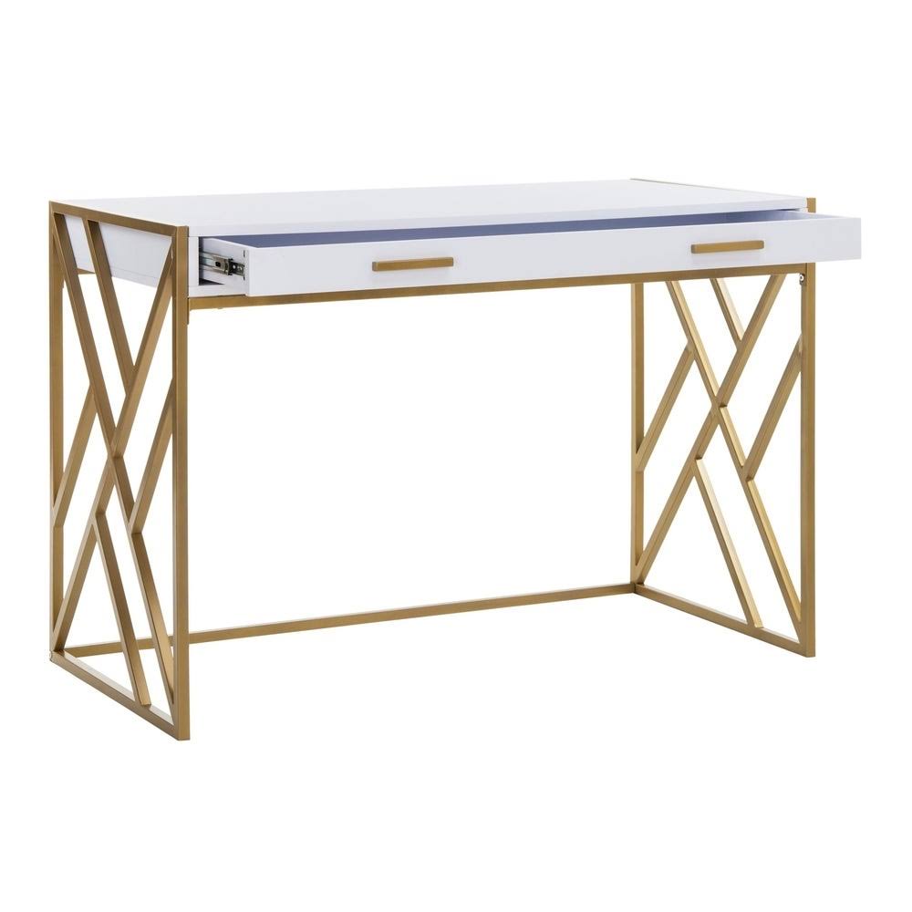 White 1 Drawer Desk E487