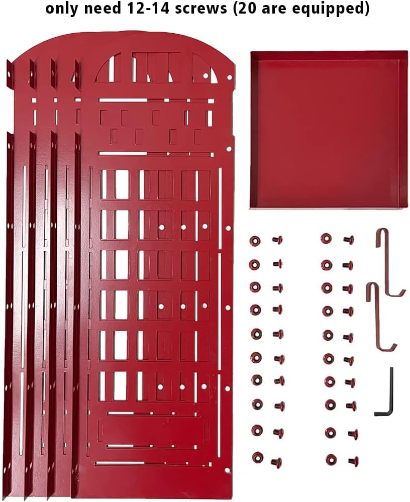 Red Metal Umbrella Stand Rack with Cane Holder K5390