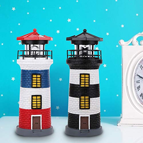 Solar Lighthouse Rotating Outdoor Light Garden Ornament C80942