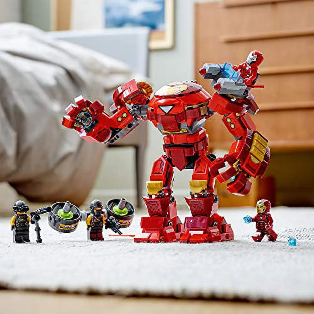 LEGO Marvel Avengers Iron Man Hulkbuster Versus A.I.M. Agent 76164, Interactive Brick-Build Playset with Minifigures (456 Pieces) Z6334