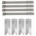 4-Pack Stainless Steel BBQ Gas Grill Tube Burner & Heat Shield Plate Replacement Parts V94759