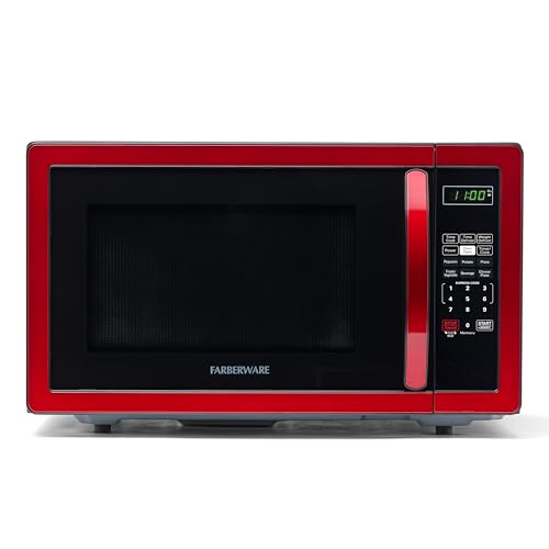 1000 Watts 1.1 cu ft Black Stainless Steel Microwave Oven F245