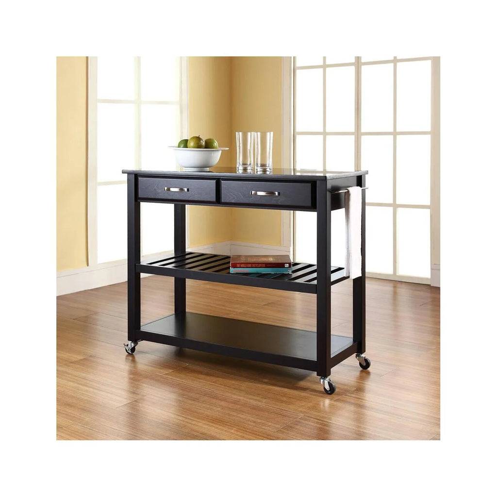 Southwestern Style Granite Top Kitchen Prep Cart H690