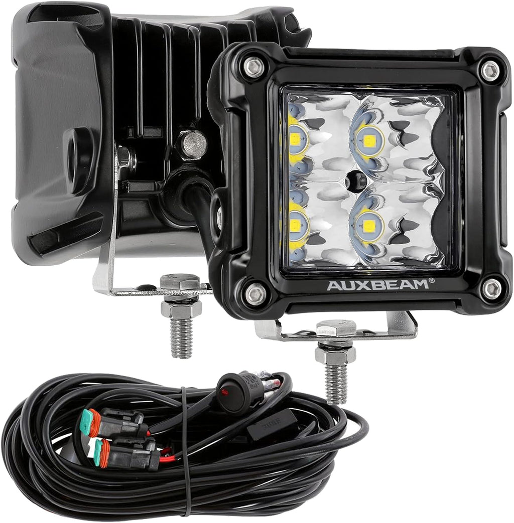 3 inch 40W 4800LM Flood Beam LED Light Pods Square Work Light Pack of 2 E3514