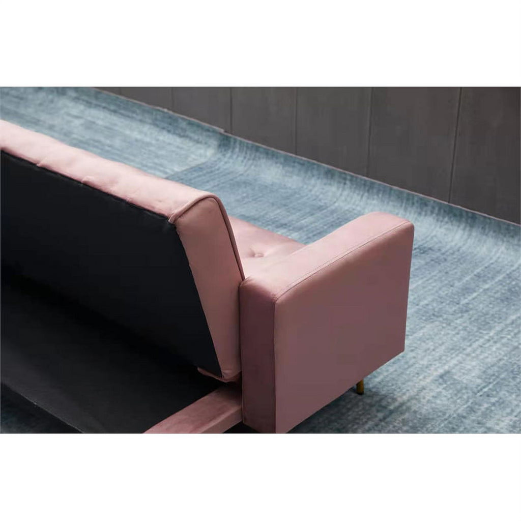 Rose Velvet Convertible Sofa N482141