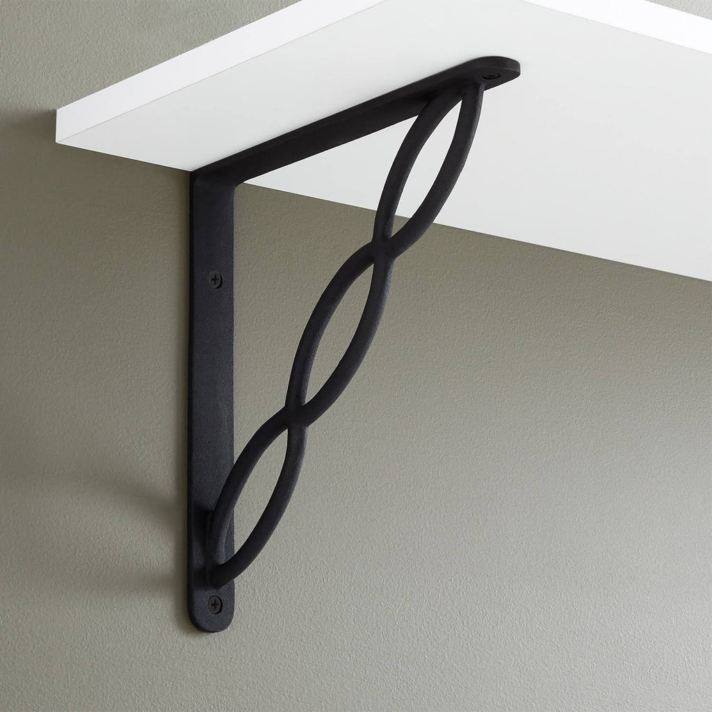 White Powder Coat Cast Iron Shelf Bracket W312
