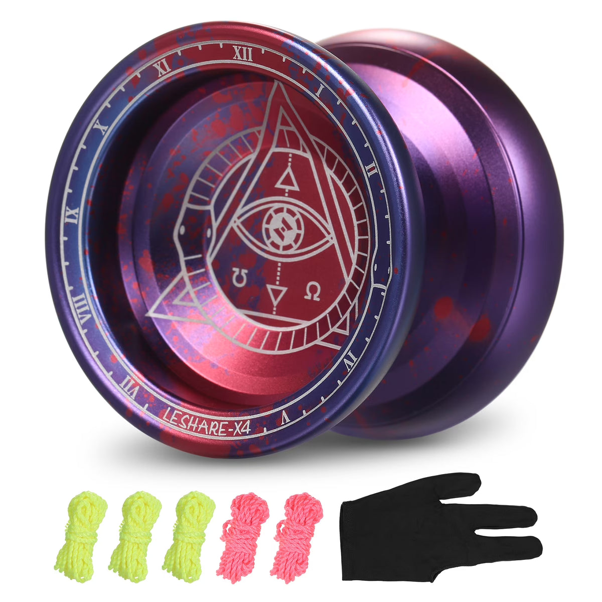 Aluminum Yoyo Ball with Strings and Glove S9894