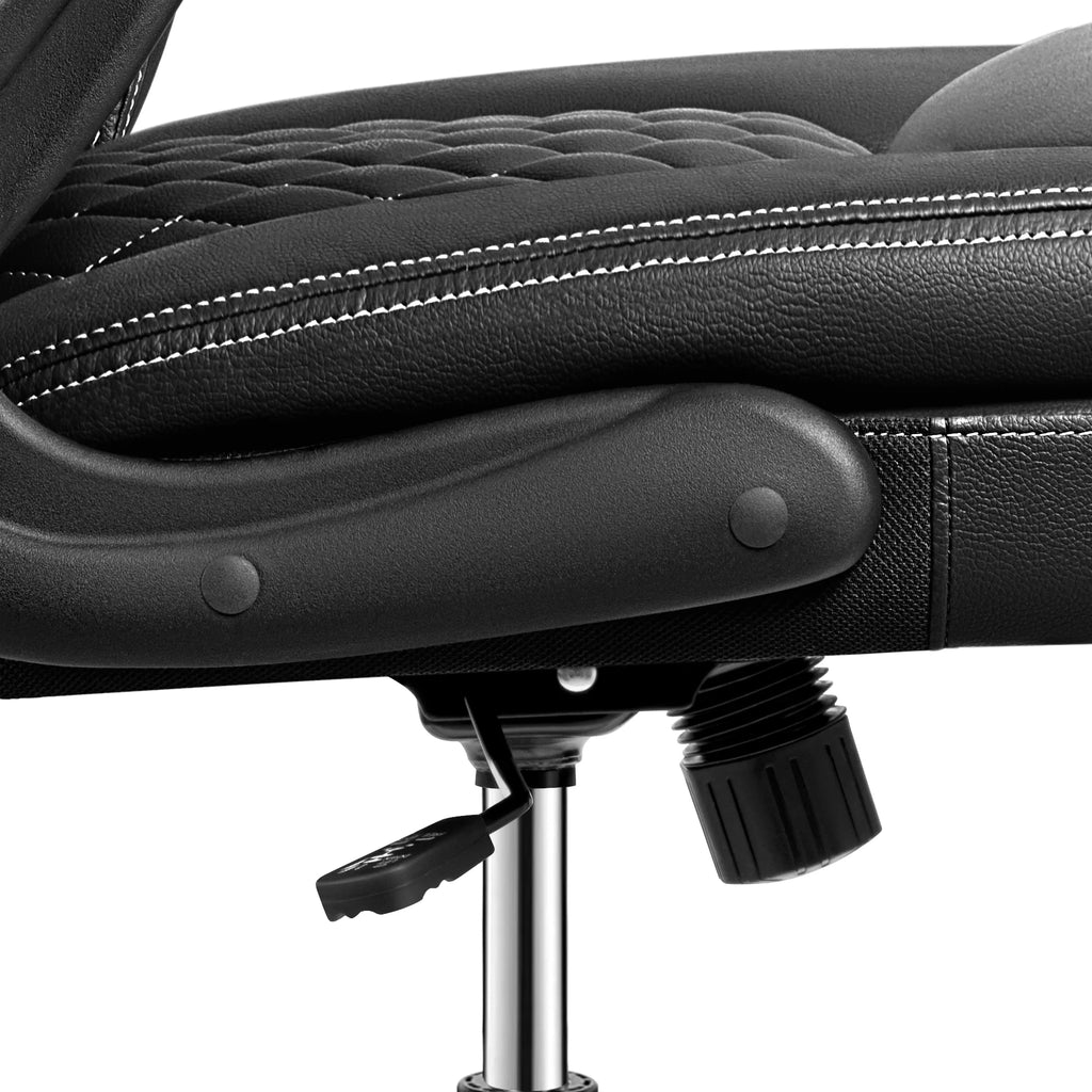 Leather Ergonomic Office Chair with Flip-Up Arms D56122