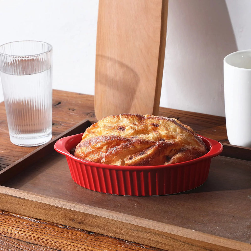 Porcelain Small Oval Au Gratin Pans Set of 4 K295957