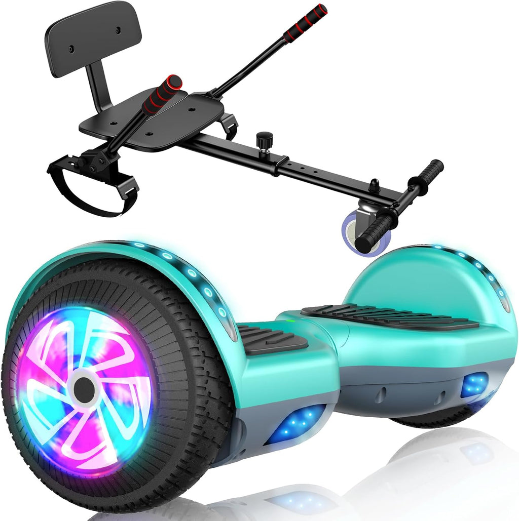 6.5" Self Balancing Scooter with Seat Attachment and Bluetooth LED Lights Z6269
