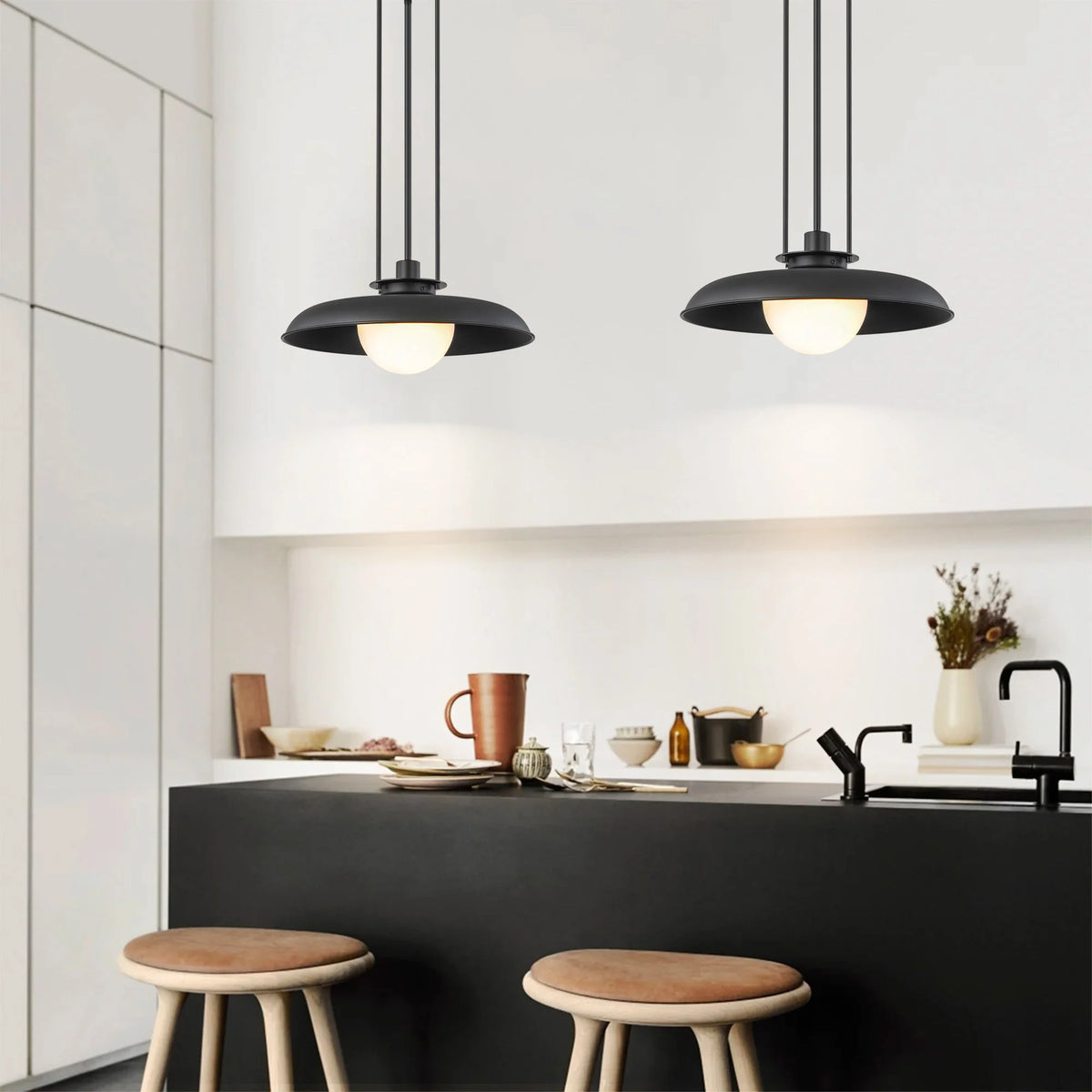 1-Light Linear Opal Bowl Pendant Z1701