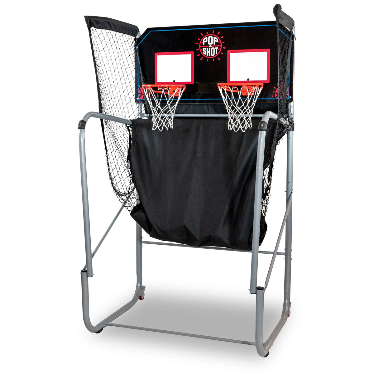 Black Foldable Basketball Arcade Game with 7 Basketballs Z13836