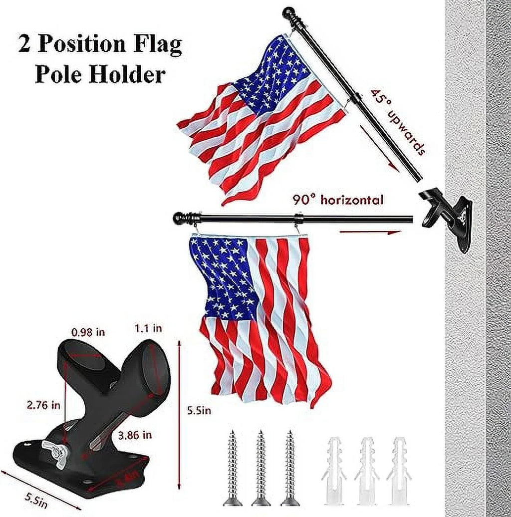 Black Wall Mount Flag Pole Kit Z34033