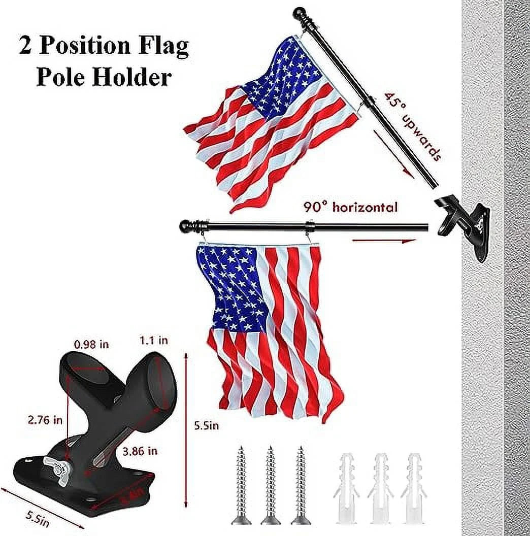 Black Wall Mount Flag Pole Kit Z34033