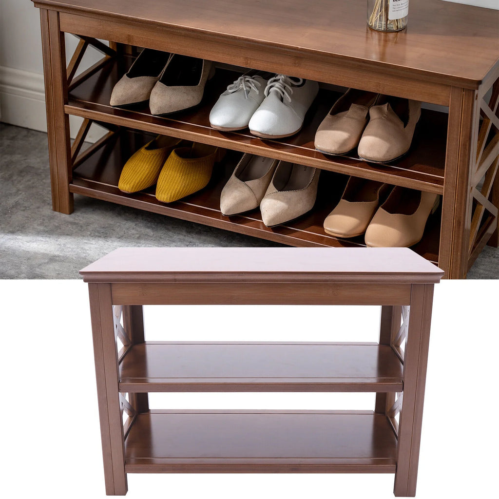 3-Tier Bamboo Shoe Rack Bench T630088