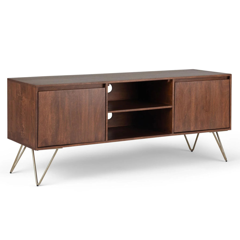 Umber Brown Stain TV Media Stand Y6162