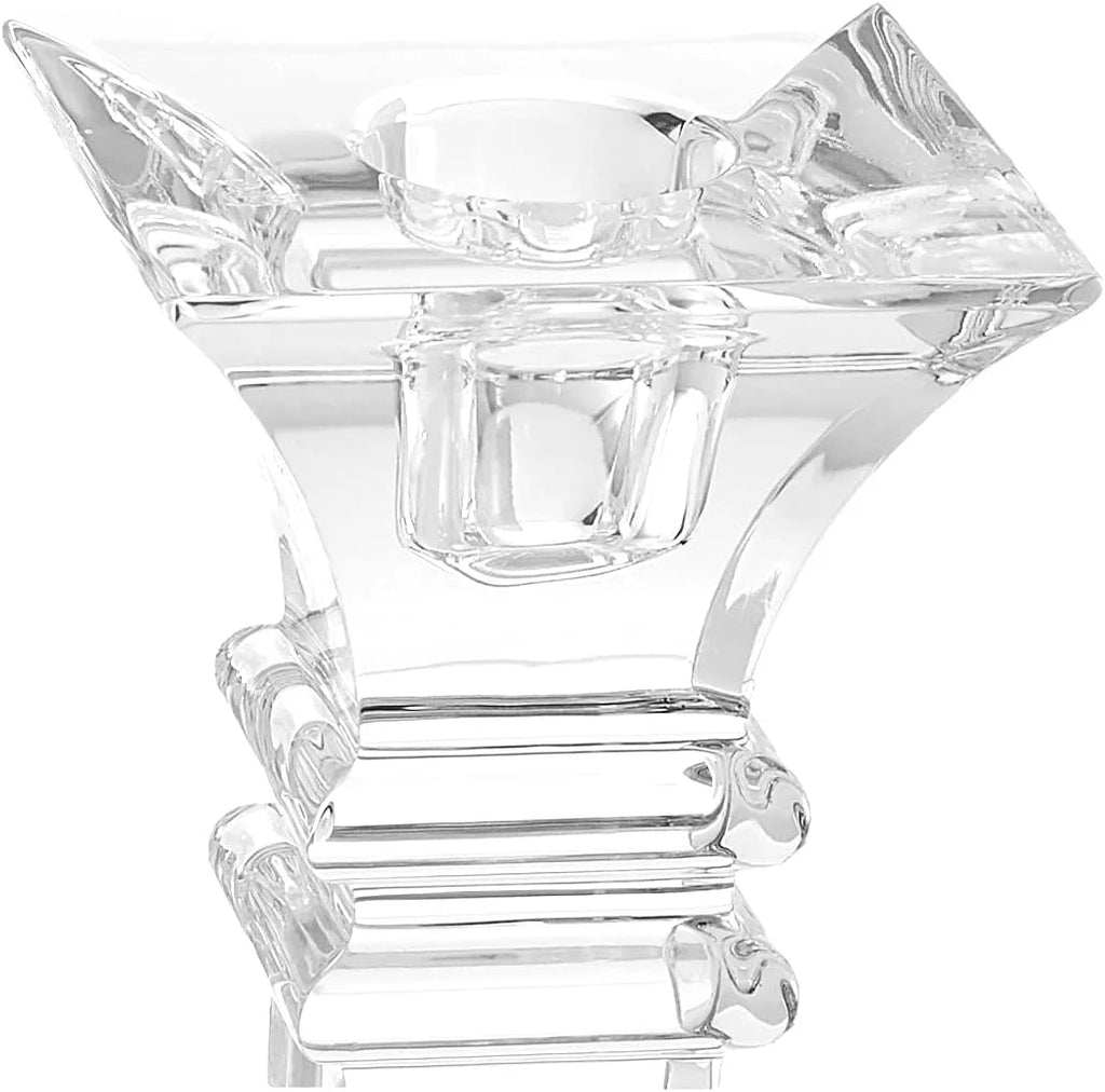 Clear Crystalline Table Candlestick Set of 2 F7135