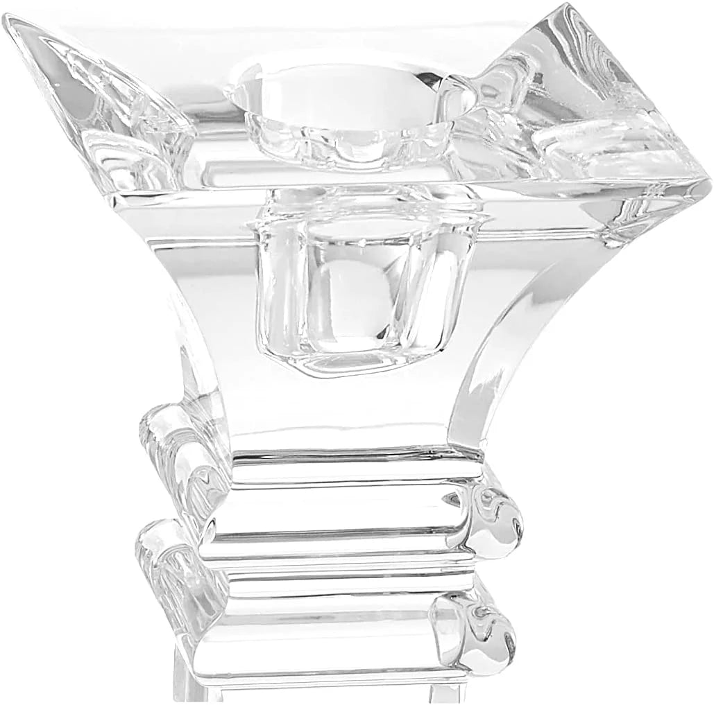 Clear Crystalline Table Candlestick Set of 2 F7135