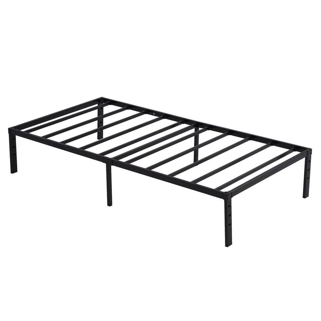 Twin Size Black Metal Platform Bed Q68609